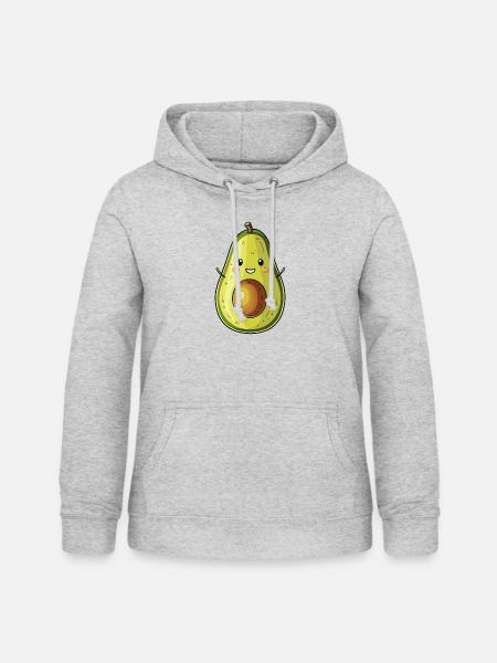 Avocado Veganer Veganerin - Frauen Hoodie - Hellgrau meliert