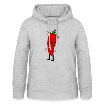 Piment - Sweat à capuche Femme - gris clair chiné - Devant - AI Model Female 172 light (172cm)