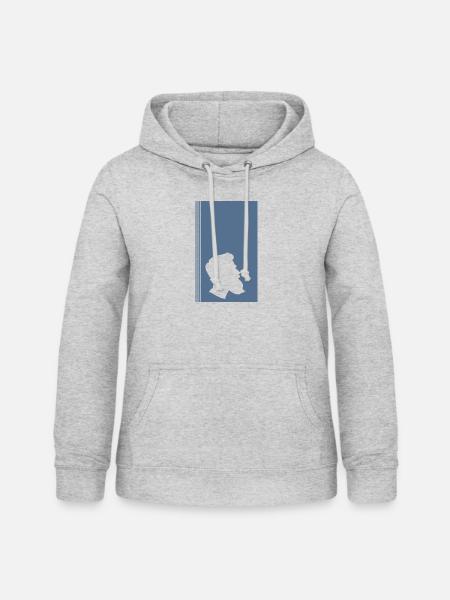 Schnurrbart Gentleman Baertig - Frauen Hoodie - Hellgrau meliert