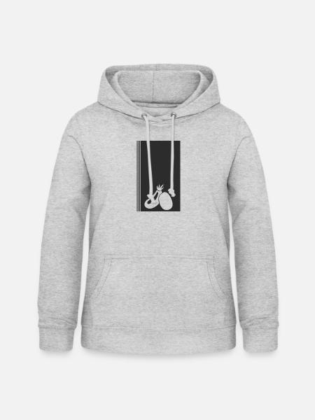 Vegan Veganer Speise - Frauen Hoodie - Hellgrau meliert