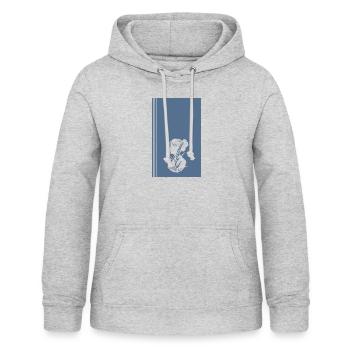 Vegan Fleisch - Frauen Hoodie - Hellgrau meliert - Vorne - AI Model Female 172 light (172cm)