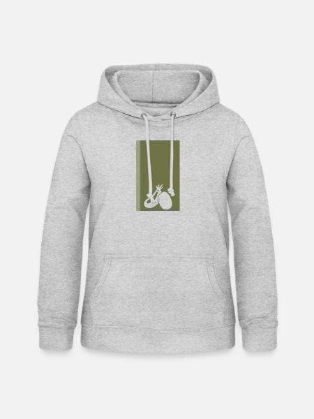Vegan Bio - Frauen Hoodie - Hellgrau meliert