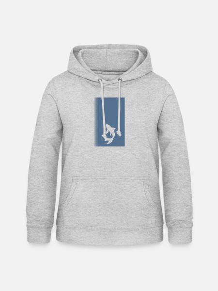 Koi Fisch Fischer - Frauen Hoodie - Hellgrau meliert