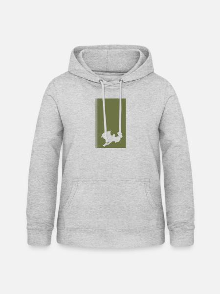 Wingsuit Fliegen Gleiten - Frauen Hoodie - Hellgrau meliert