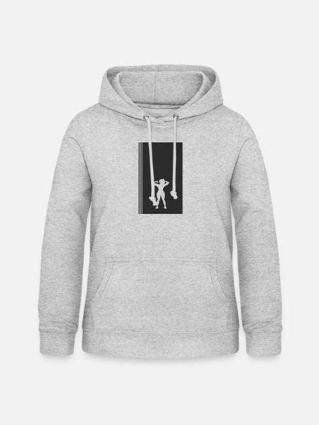 Bodybuilding Workout Gewichte - Frauen Hoodie - Hellgrau meliert