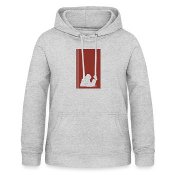 Étudiant en informatique - Sweat à capuche Femme - gris clair chiné - Devant - AI Model Female 172 light (172cm)