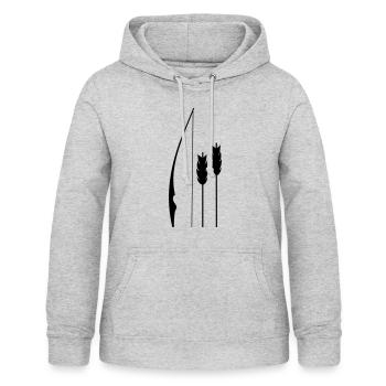 Longbow Longbow - Sweat à capuche Femme - gris clair chiné - Devant - AI Model Female 172 light (172cm)