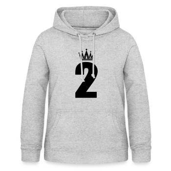2 - Women's Hoodie - light heather grey - Front - AI Model Female 172 light (172cm)