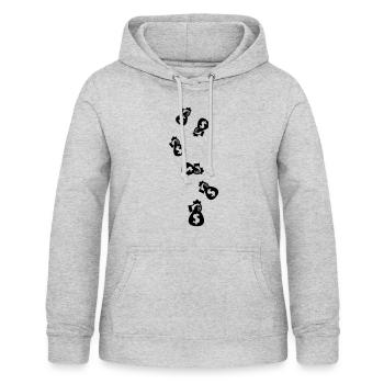 Geld Money silhouette - Frauen Hoodie - Hellgrau meliert - Vorne - AI Model Female 172 light (172cm)