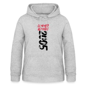 LIMITED EDITION 2005 - OF AGE - EIGHTEEN - Women's Hoodie - light heather grey - Front - AI Model Female 172 light (172cm)