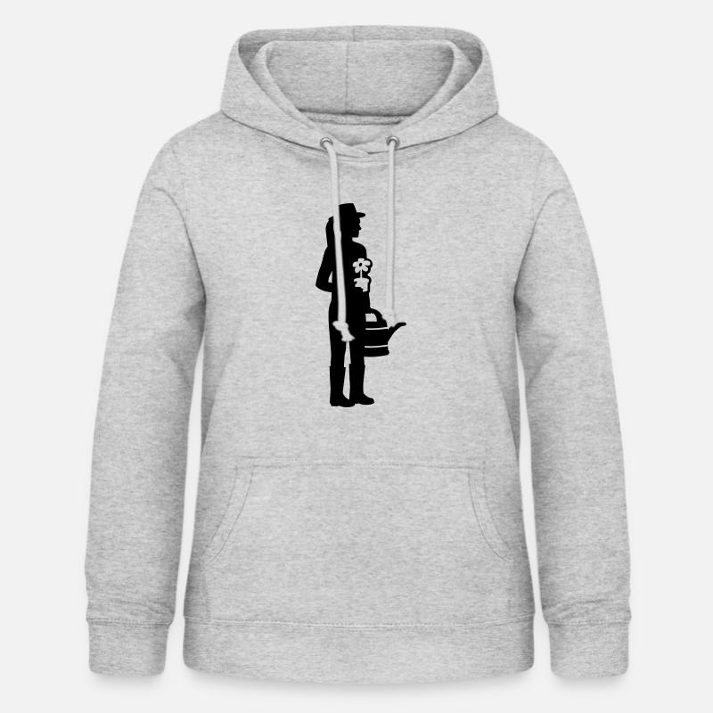 Jardinière - Sweat à capuche Femme - gris clair chiné