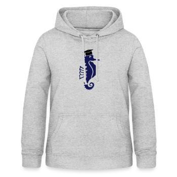 Hippocampes avec examen de doctorat - Sweat à capuche Femme - gris clair chiné - Devant - AI Model Female 172 light (172cm)