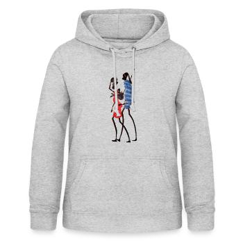 2 People Walking Deadline - Großartig - Frauen Hoodie - Hellgrau meliert - Vorne - AI Model Female 172 light (172cm)