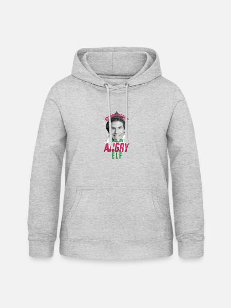 Buddy Der Weihnachtself - Angry Elf - Frauen Hoodie - Hellgrau meliert