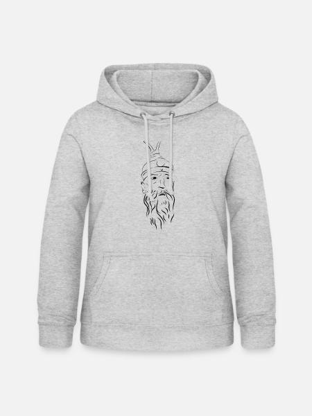 Skënderbeu - Frauen Hoodie - Hellgrau meliert