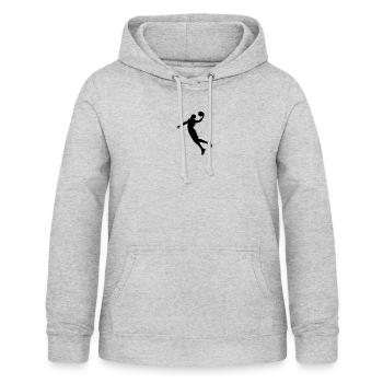 Basket Dunk - Sweat à capuche Femme - gris clair chiné - Devant - AI Model Female 172 light (172cm)