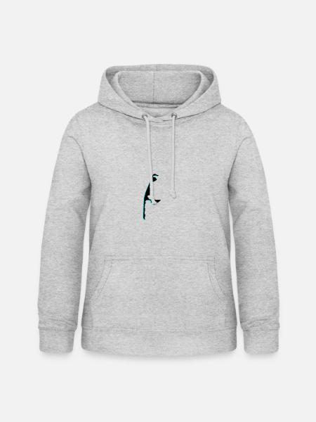 Sylt Silhouette - Frauen Hoodie - Hellgrau meliert