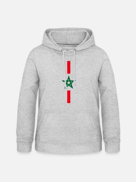 Marokko - Frauen Hoodie - Hellgrau meliert