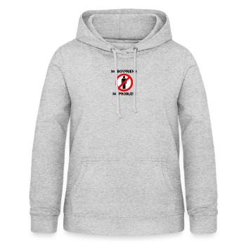 NO BOYFRIEND - Sweat à capuche Femme - gris clair chiné - Devant - AI Model Female 172 light (172cm)
