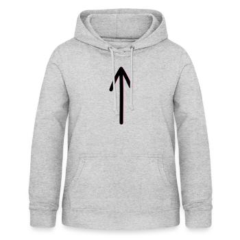 Pfeil - Frauen Hoodie - Hellgrau meliert - Vorne - AI Model Female 172 light (172cm)