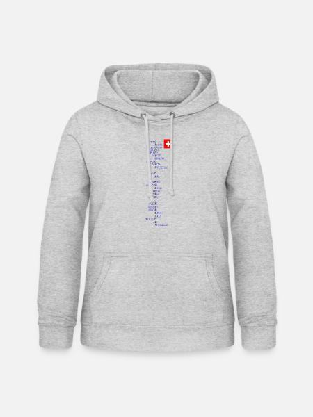 STOLZER WOHLTÄTER - Frauen Hoodie - Hellgrau meliert