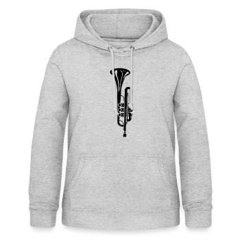 Trompete Musik Music - Frauen Hoodie - Hellgrau meliert - Vorne - AI Model Female 172 light (172cm)