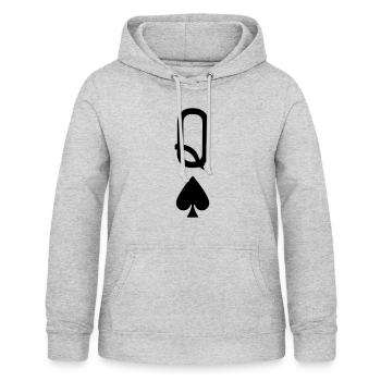 sauver la dame - Sweat à capuche Femme - gris clair chiné - Devant - AI Model Female 172 light (172cm)