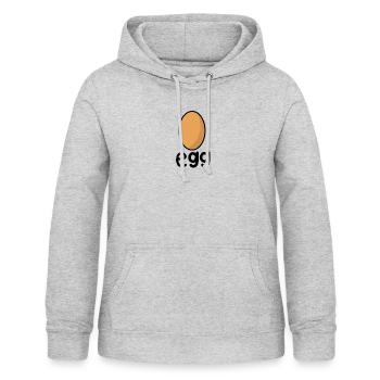 Oeuf - Sweat à capuche Femme - gris clair chiné - Devant - AI Model Female 172 light (172cm)