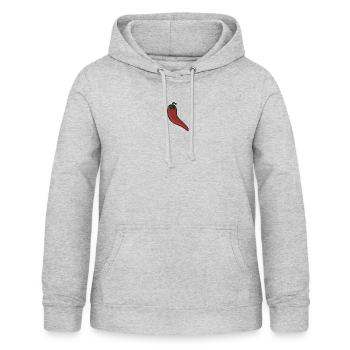 Chilischote - Frauen Hoodie - Hellgrau meliert - Vorne - AI Model Female 172 light (172cm)
