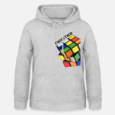 Rubik's Cube Twisted Sides - Sudadera con capucha para mujer - gris claro jaspeado