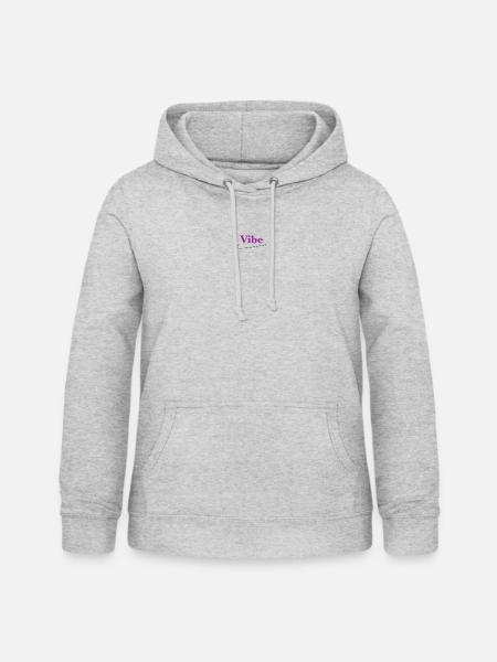 Vibe Purple - Frauen Hoodie - Hellgrau meliert