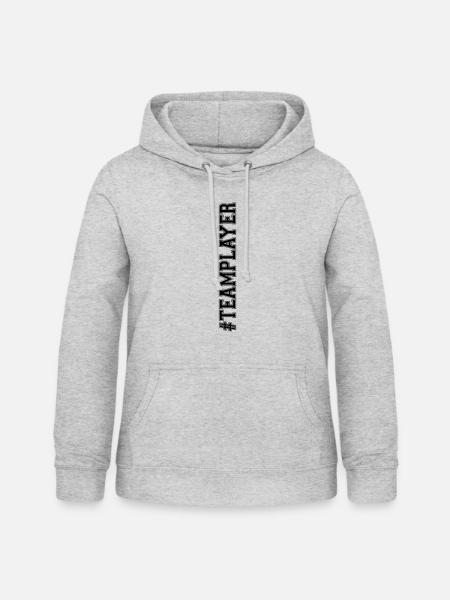 Teamplayer - Frauen Hoodie - Hellgrau meliert