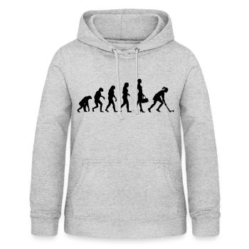 Evolution Hockey Frauen Hockeyspielerin - Frauen Hoodie - Hellgrau meliert - Vorne - AI Model Female 172 light (172cm)