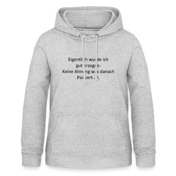 Funny sayings - Women's Hoodie - light heather grey - Front - AI Model Female 172 light (172cm)