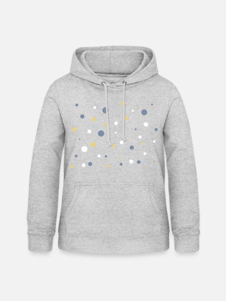 Punkte - Frauen Hoodie - Hellgrau meliert