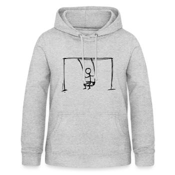 Swing - stick figure - Women's Hoodie - light heather grey - Front - AI Model Female 172 light (172cm)