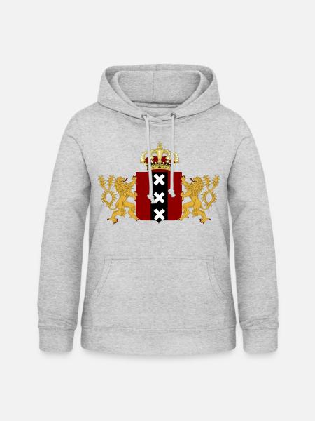 der Stadt Amsterdam - Frauen Hoodie - Hellgrau meliert