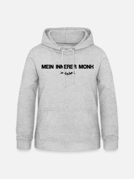 MEIN INNERER MONK - Frauen Hoodie - Hellgrau meliert