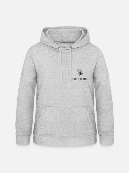 Rette die Bienen - Frauen Hoodie - Hellgrau meliert