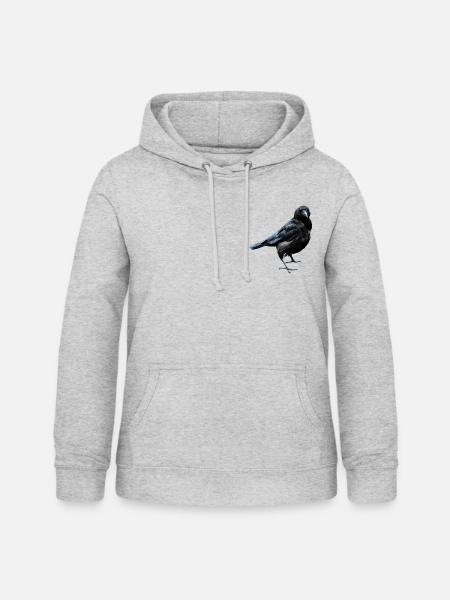 Die Krähe - Frauen Hoodie - Hellgrau meliert