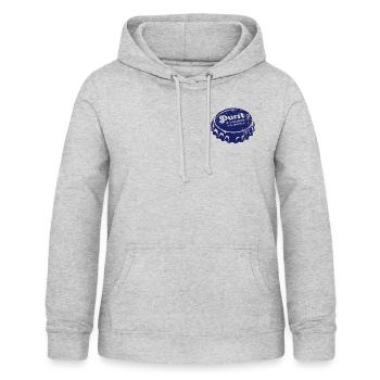 Schlimmer Durst blau - Frauen Hoodie - Hellgrau meliert - Vorne - AI Model Female 172 light (172cm)
