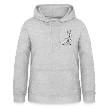 Looney Tunes Bugs Bunny Tasche - Frauen Hoodie - Hellgrau meliert - Vorne - AI Model Female 172 light (172cm)