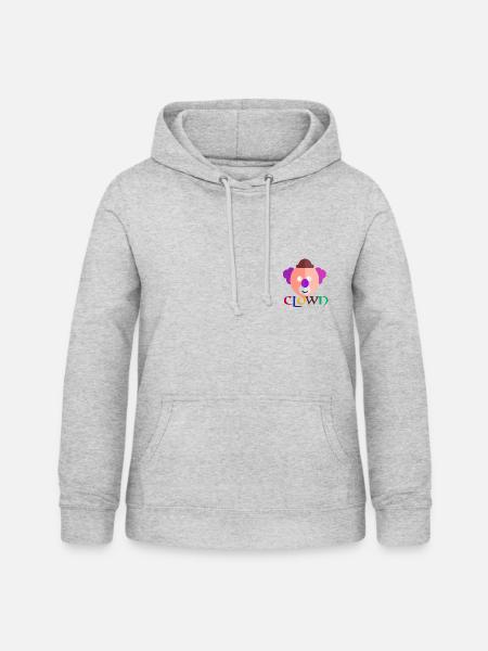 Clown - Frauen Hoodie - Hellgrau meliert