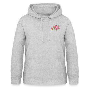 Pink rose flowers set close up isolated on white b - Frauen Hoodie - Hellgrau meliert - Vorne - AI Model Female 172 light (172cm)