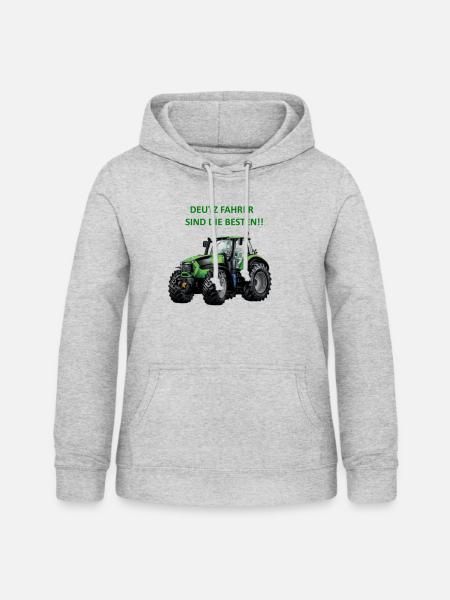 DEUTZ FAHRER SIND DIE BESTEN !!! Deutz Traktor - Frauen Hoodie - Hellgrau meliert