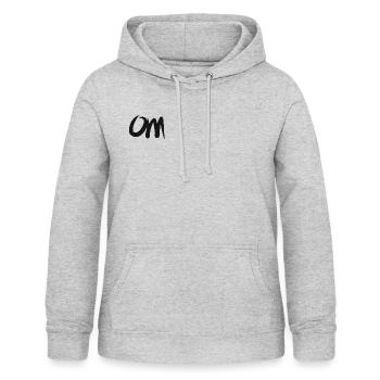 om - Frauen Hoodie - Hellgrau meliert - Vorne - AI Model Female 172 light (172cm)