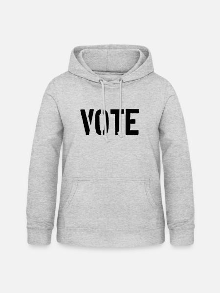 vote - Frauen Hoodie - Hellgrau meliert