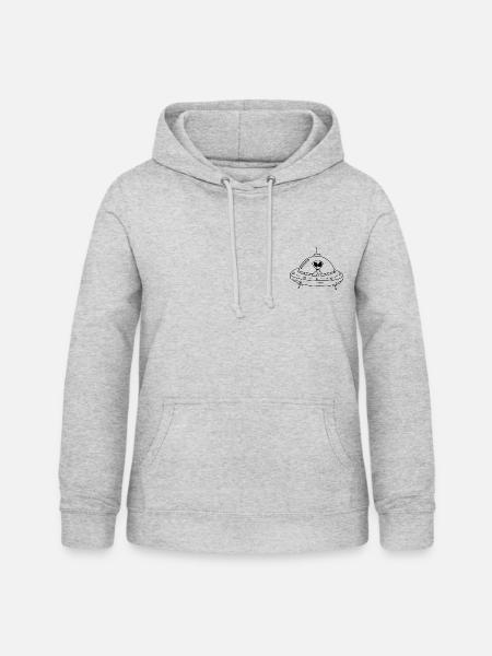 UFO - Frauen Hoodie - Hellgrau meliert