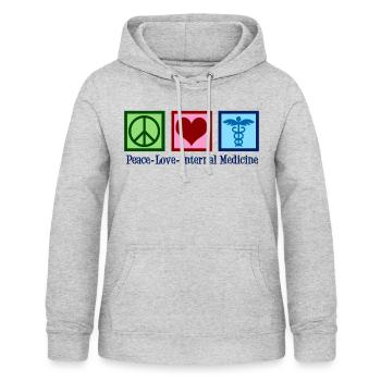 Peace Love Internal Medicine - Women's Hoodie - light heather grey - Front - AI Model Female 172 light (172cm)