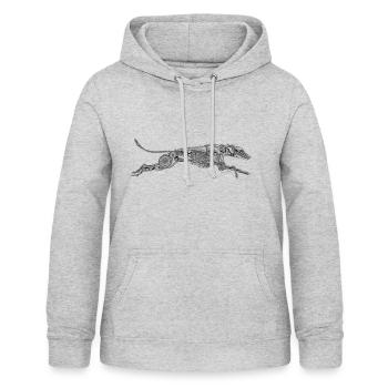Whippetengine - Frauen Hoodie - Hellgrau meliert - Vorne - AI Model Female 172 light (172cm)